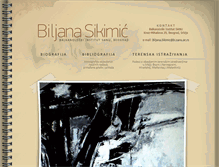 Tablet Screenshot of biljanasikimic.com